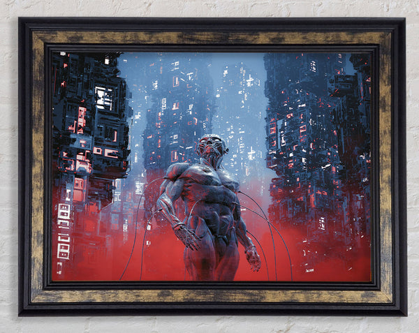 Cyborg From The Future Framed Print