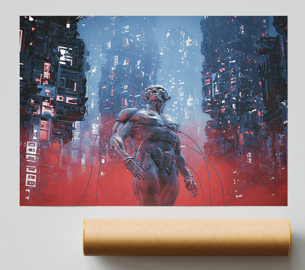 Cyborg From The Future Print