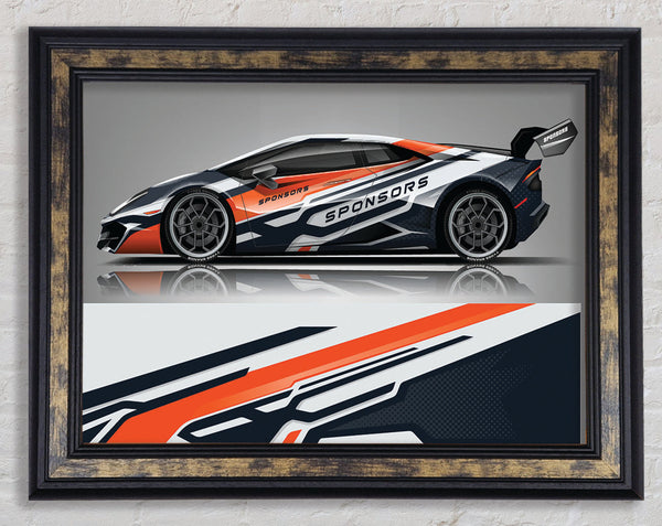 Race Supercar Framed Print