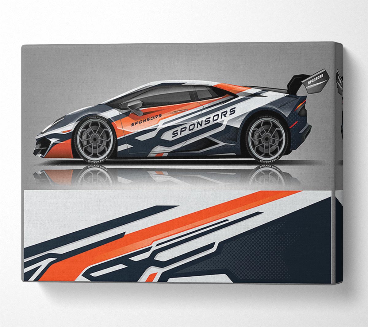 Race Supercar Canvas Wall Art