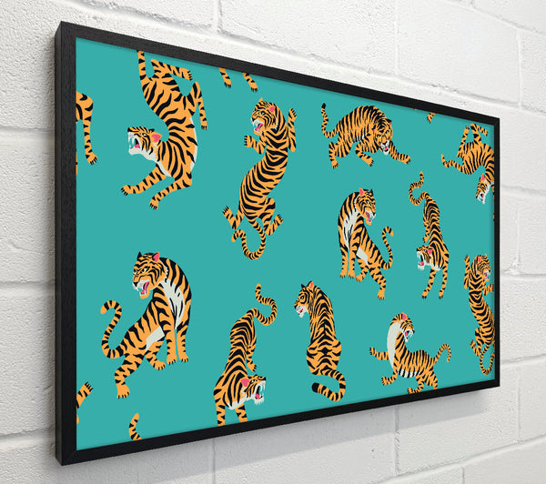 Turquoise Tiger Pattern