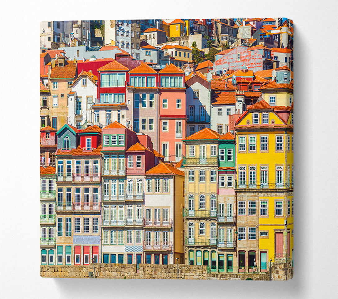  A Canvas Print of Apartments On The Coast Canvas Wall Art