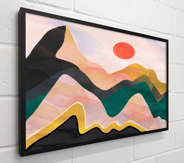 Red Sun Mountain Abstract
