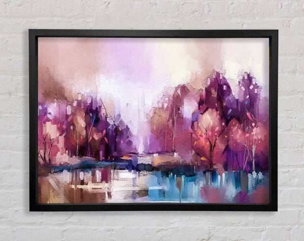 Wet Weather Lilac Forest Framed Print