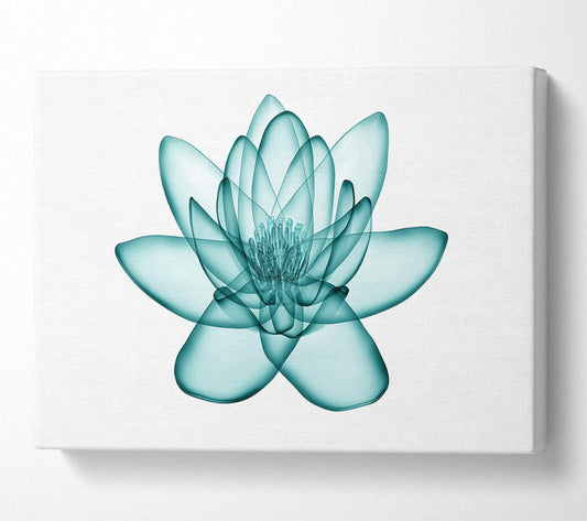 Transparent Green Leaves Canvas Wall Art