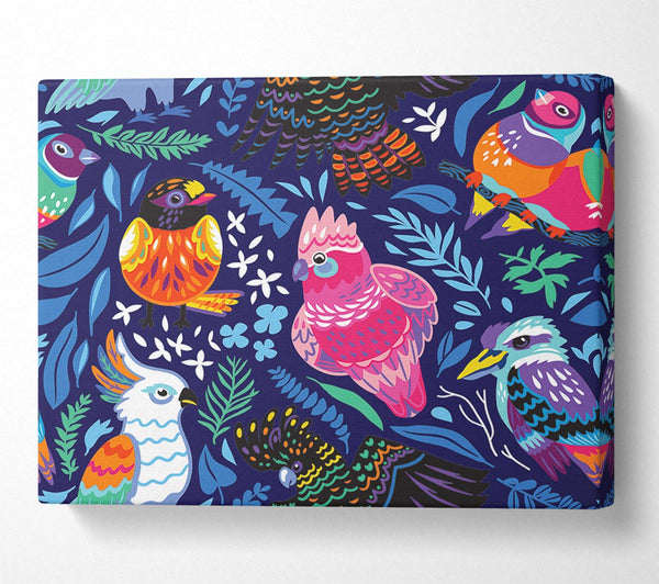  A Canvas Print of Cartoon Paradise Birds Canvas Art
