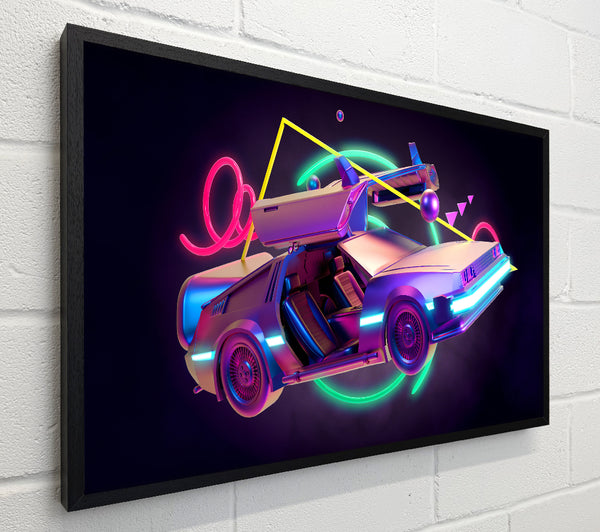 Delorean Car Neon