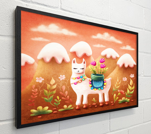 Llama In The Hilltop