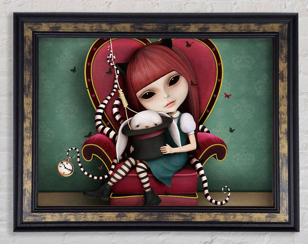 Creepy Alice In Wonderland Framed Print