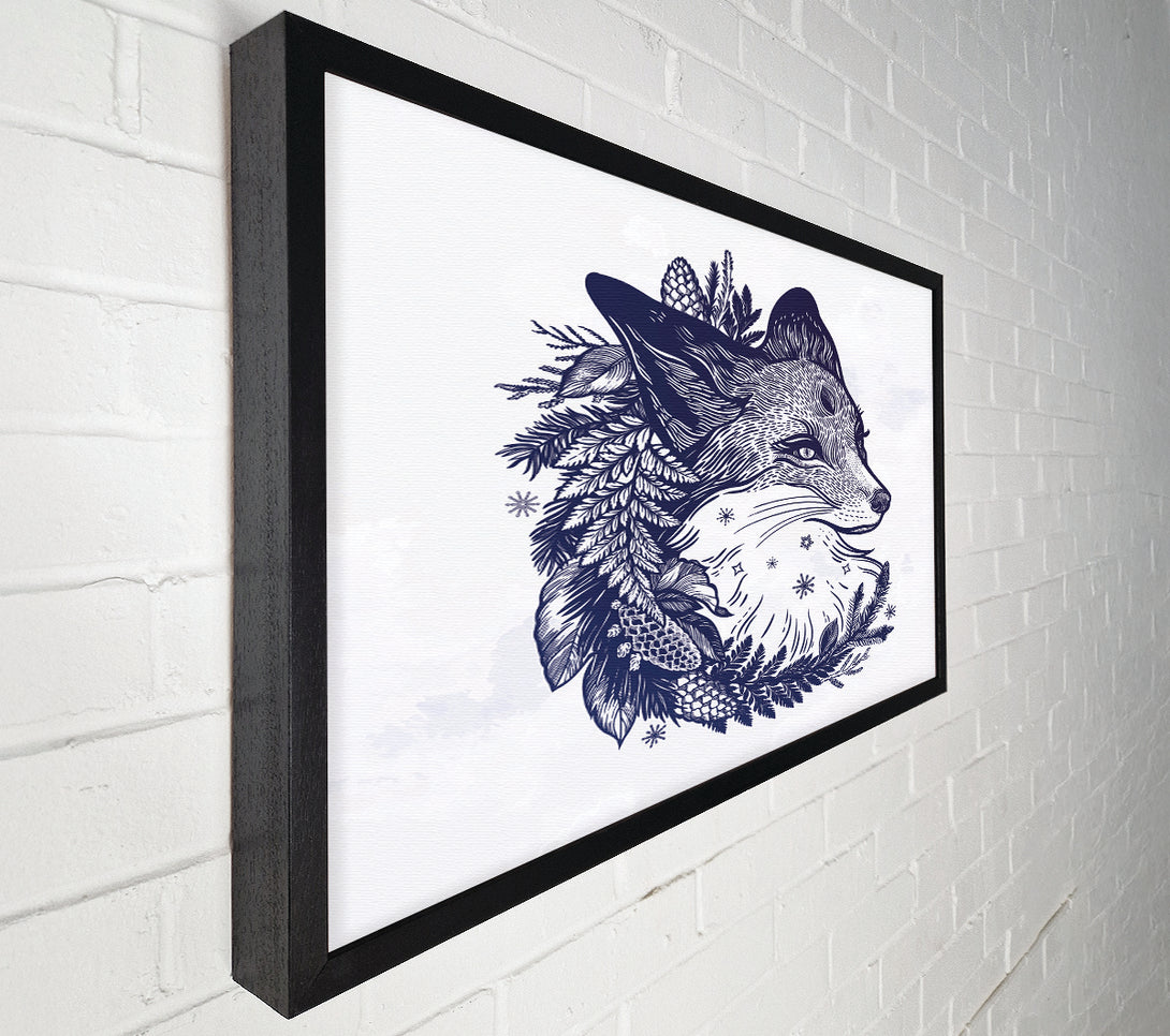  A Canvas Print of The Floral Fox Canvas Print