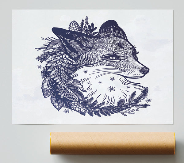 The Floral Fox Poster