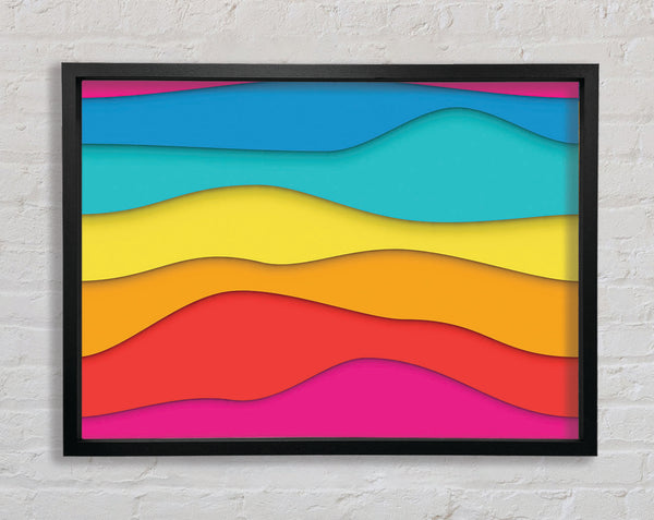 The Curve Rainbow Lines Framed Print