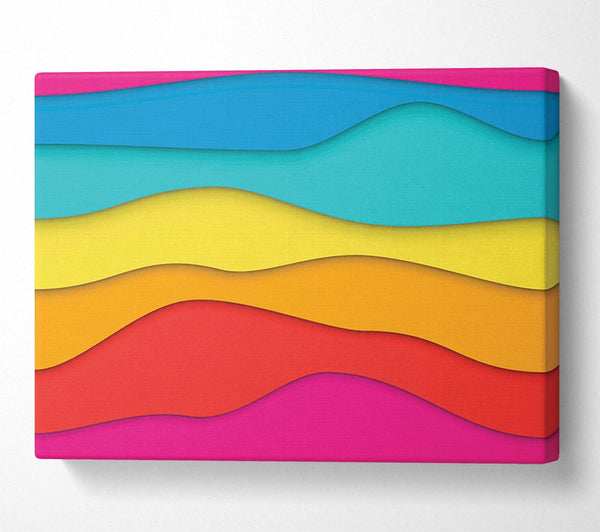  A Canvas Print of The Curve Rainbow Lines Canvas Wall Art