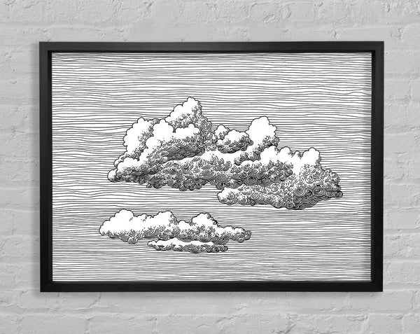 Linien hinter den Wolken
