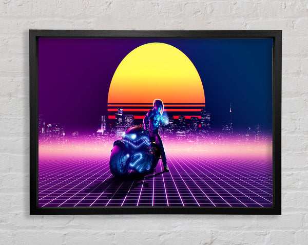 The Future Motorbike Framed Print
