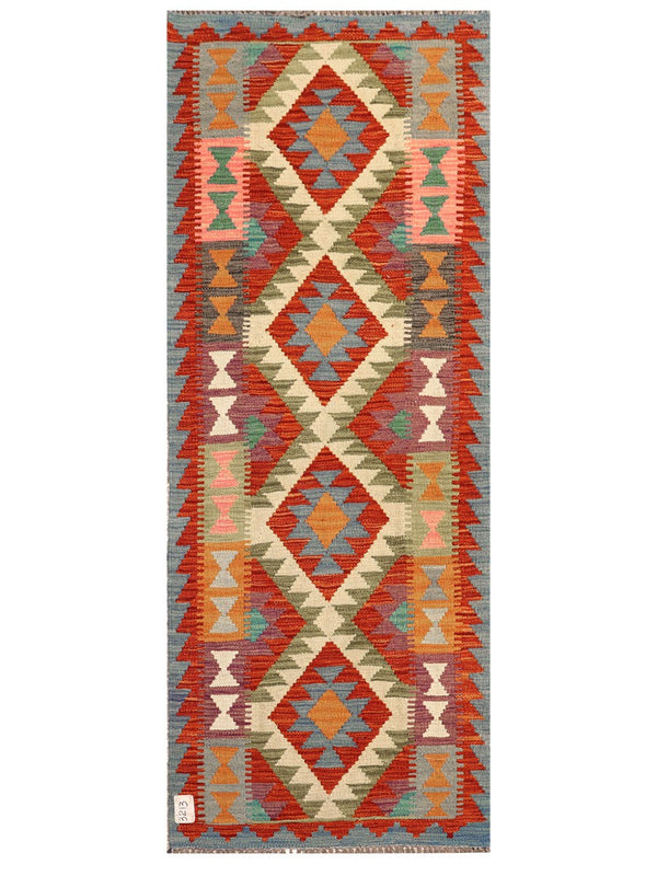 Maimana Afghanistan Kilim Rug - 193 x76 cm