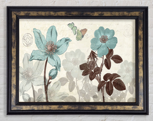 Blue Flower Stand Tall Framed Print