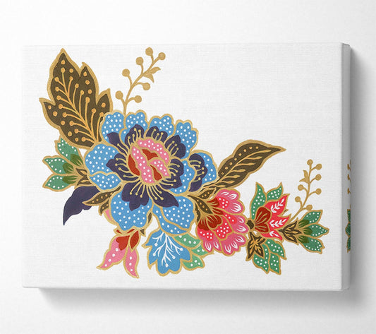 Indian Flower Beauty Canvas Wall Art