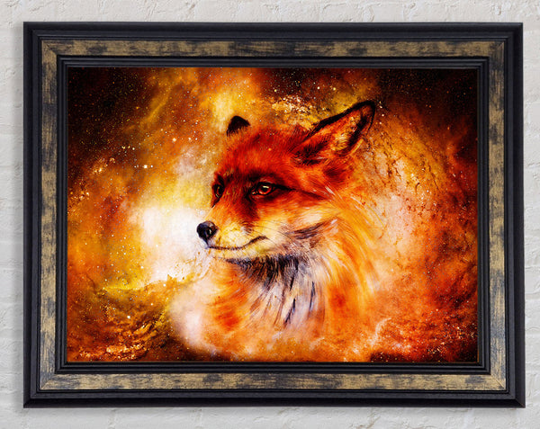Fox Head Fire Framed Print