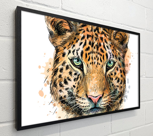 Leopard Face Watercolour