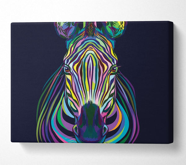  A Canvas Print of Stunning Zebra Vibrant Canvas Wall Art