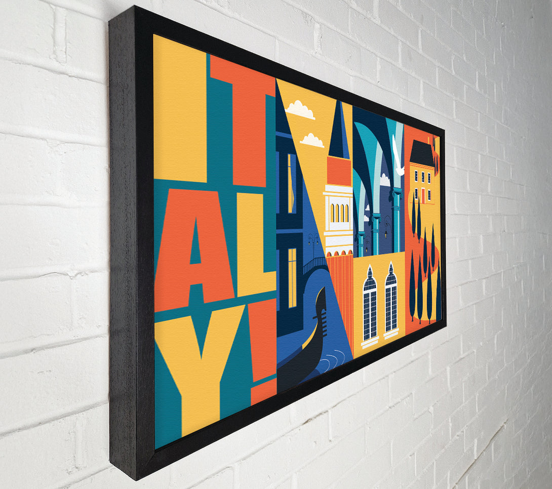  A Canvas Print of Italy Poster Illustration Canvas Print