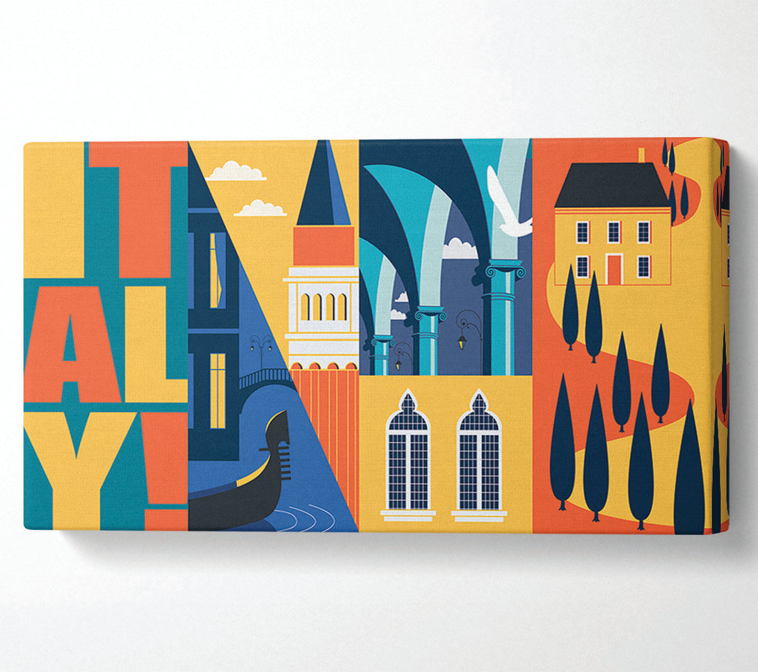  A Canvas Print of Italy Poster Illustration Canvas Print