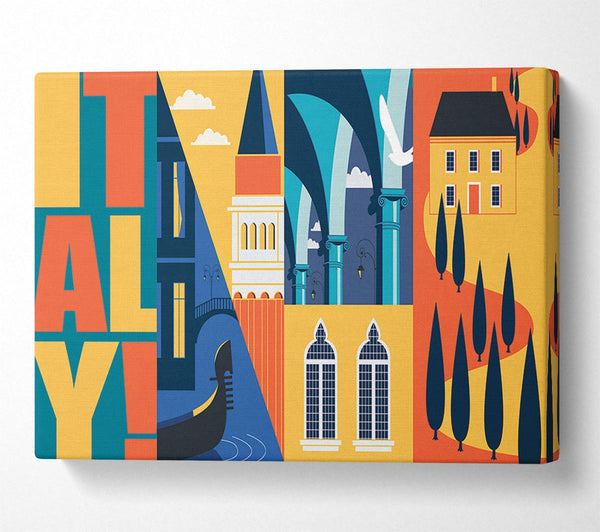  A Canvas Print of Italy Poster Illustration Canvas Print