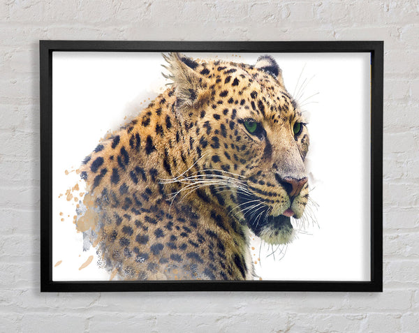 Aquarell Spritzer Leopard