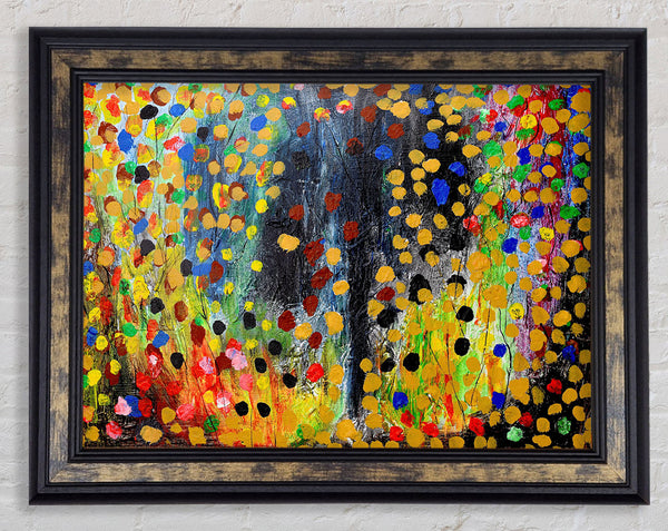 Dots Of The Forest Framed Print