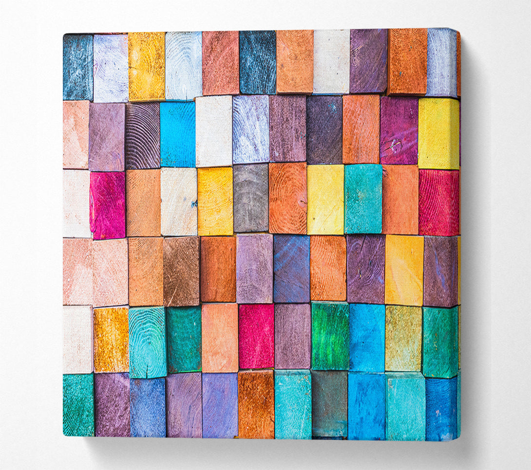  A Canvas Print of Textures Squares And Shadows Canvas Wall Art