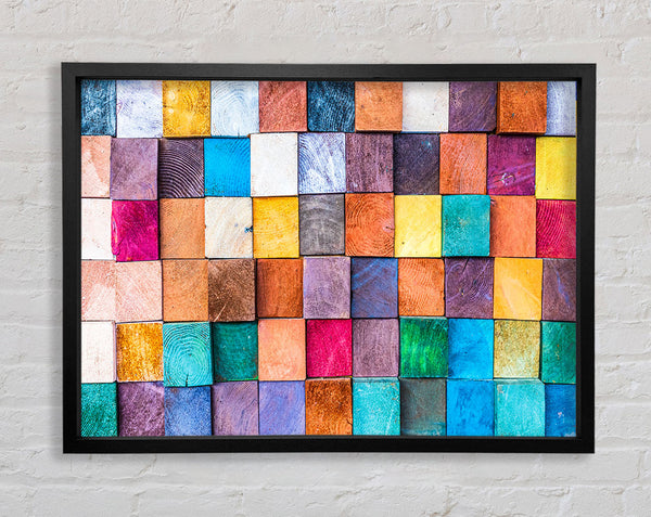 Textures Squares And Shadows Framed Print