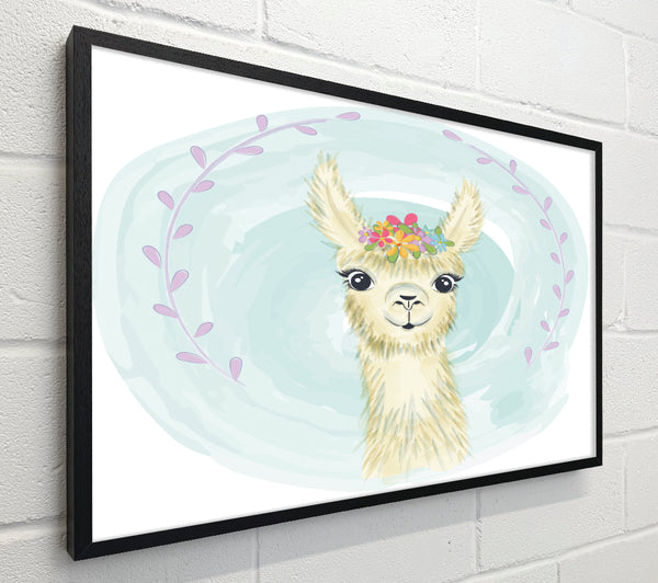 Llama Floral Head
