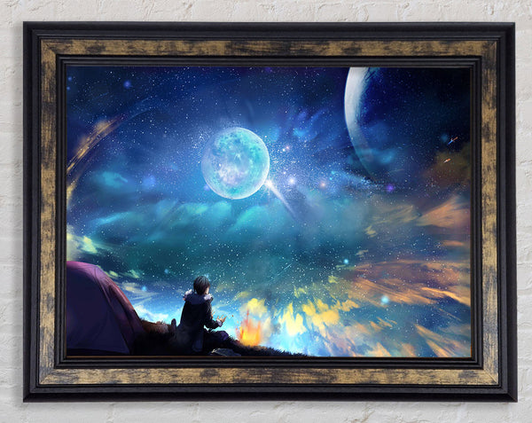 Watching The Universe Framed Print