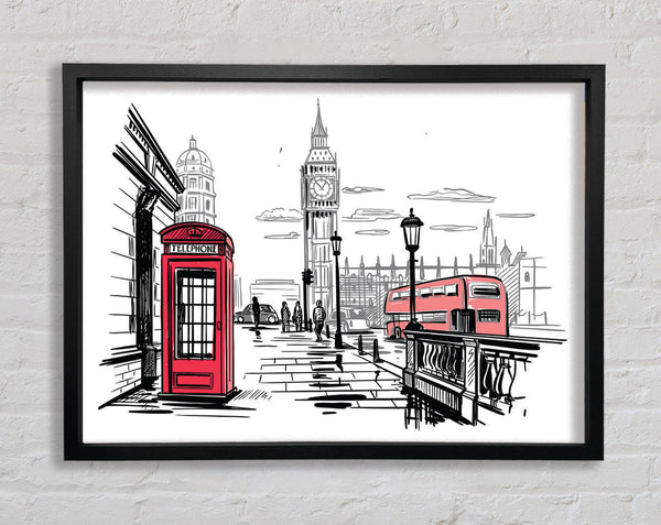 Skizzenhafte Stadt London