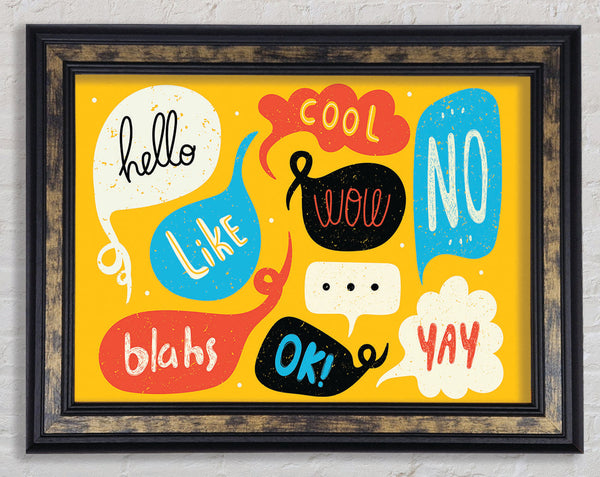 Speech Bubbles Framed Print