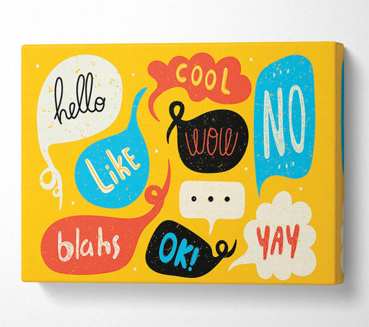 Speech Bubbles Canvas Wall Art