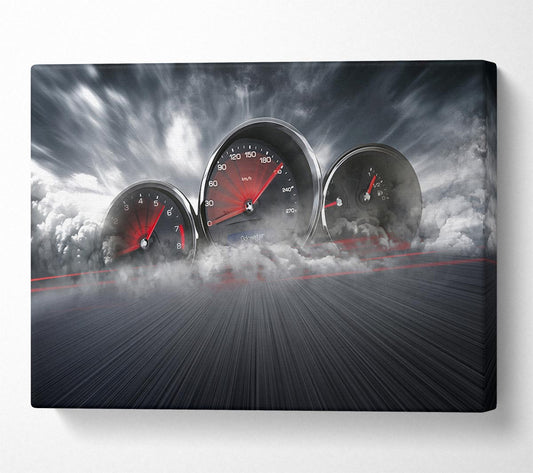 The Speedos On The Track Canvas Wall Art