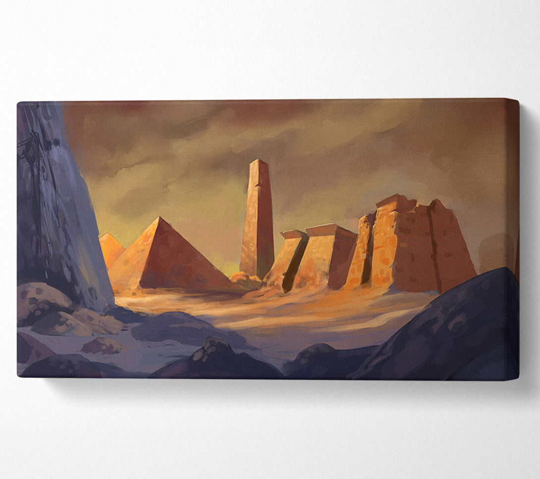  A Canvas Print of The Pyramids At Dusk Canvas Art