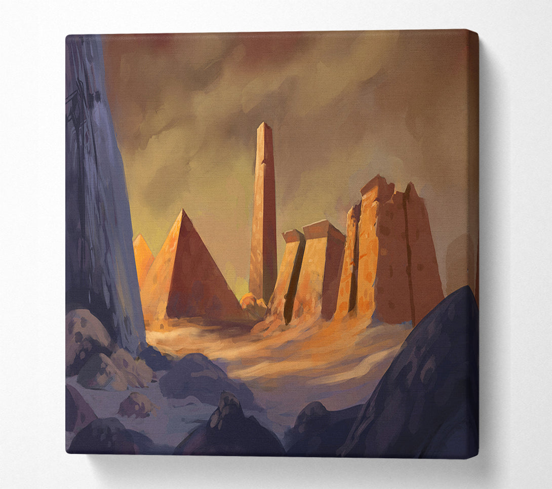  A Canvas Print of The Pyramids At Dusk Canvas Art