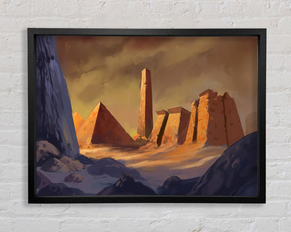 The Pyramids At Dusk Framed Print