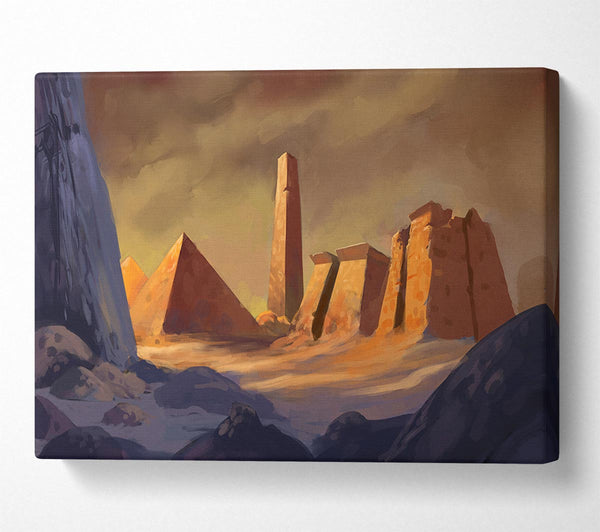  A Canvas Print of The Pyramids At Dusk Canvas Art