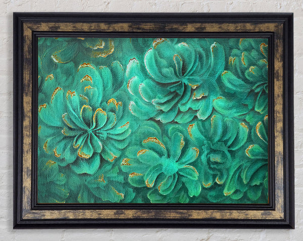 Green Leaves Above Framed Print