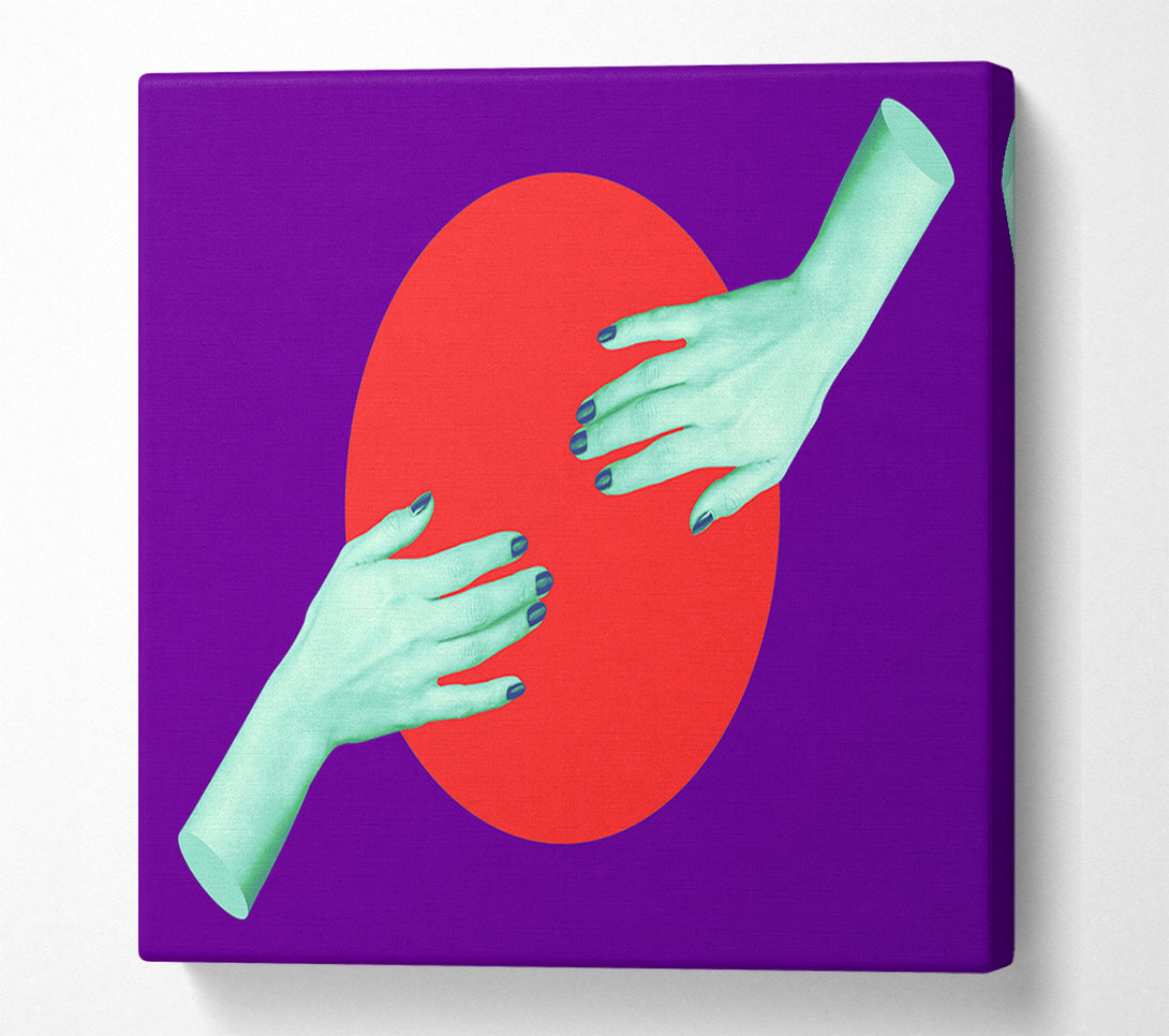  A Canvas Print of Touching The Red Circle Canvas Print