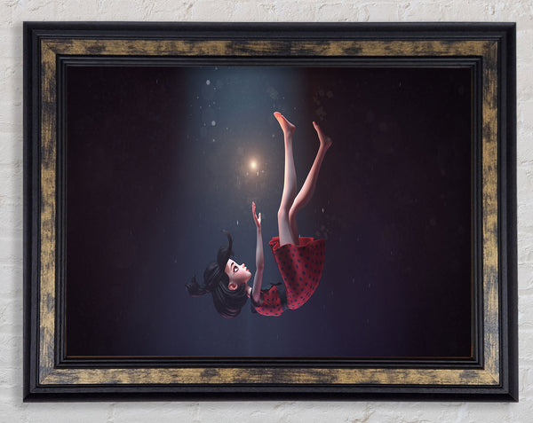 Falling In The Ocean Framed Print