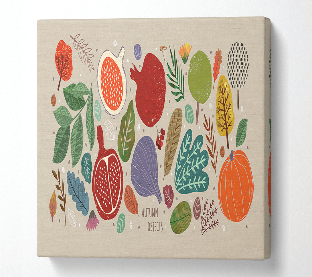  A Canvas Print of The Autumn Vegetables Canvas Print