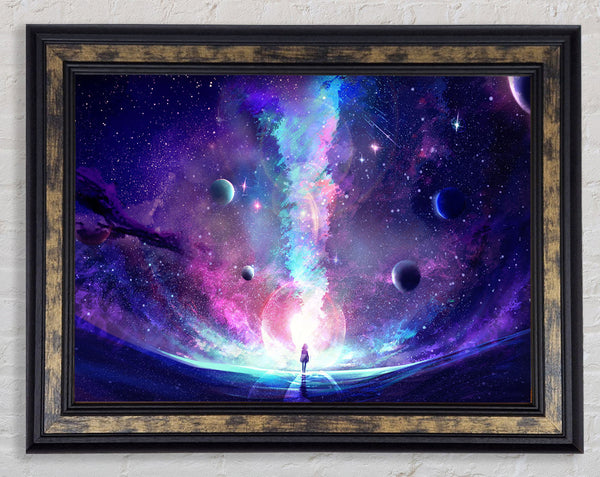 Staring Into The Universe Framed Print