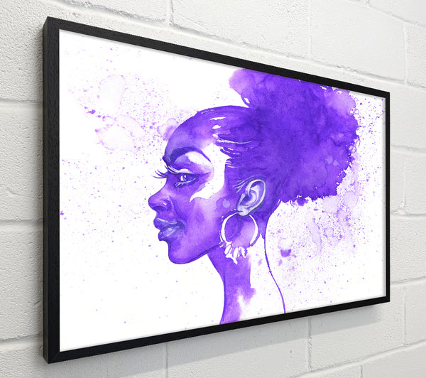 Purple Ink Drawing Face