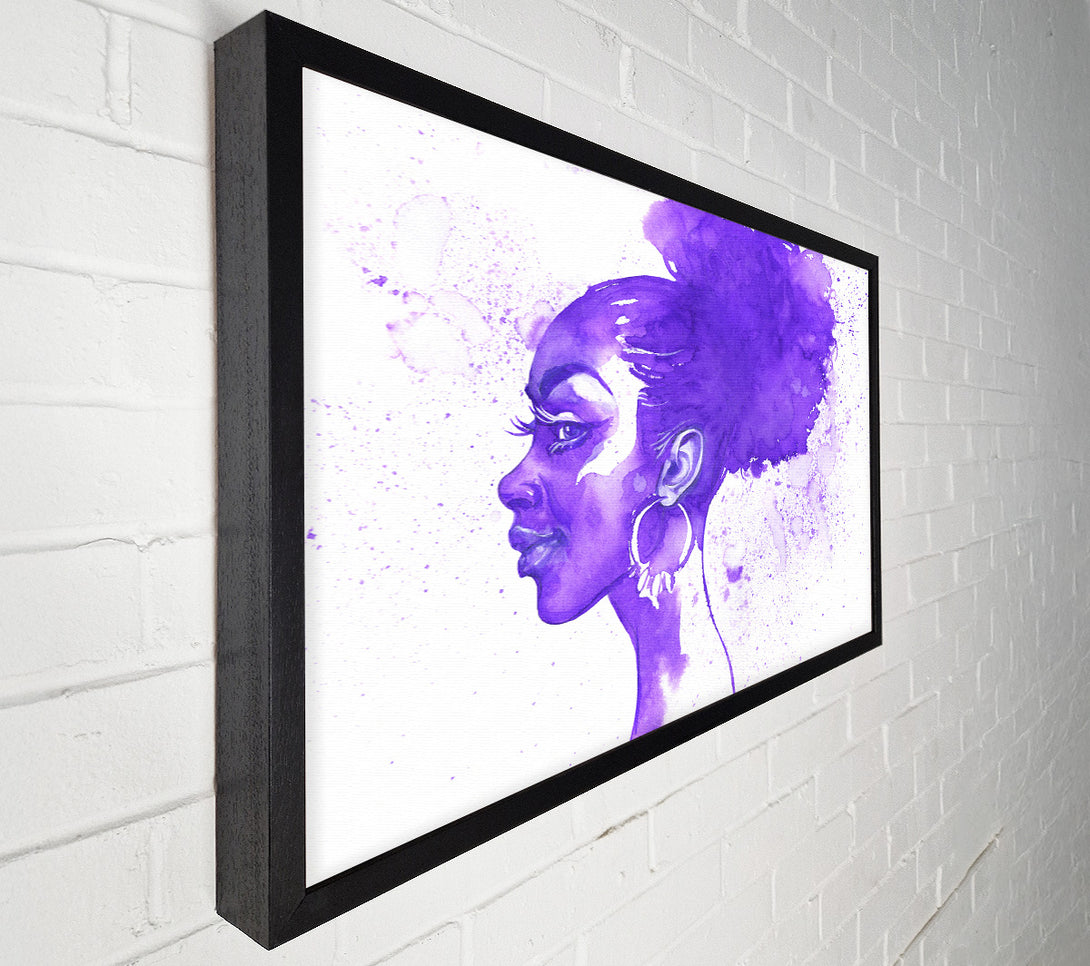  A Canvas Print of Purple Ink Drawing Face Canvas Print
