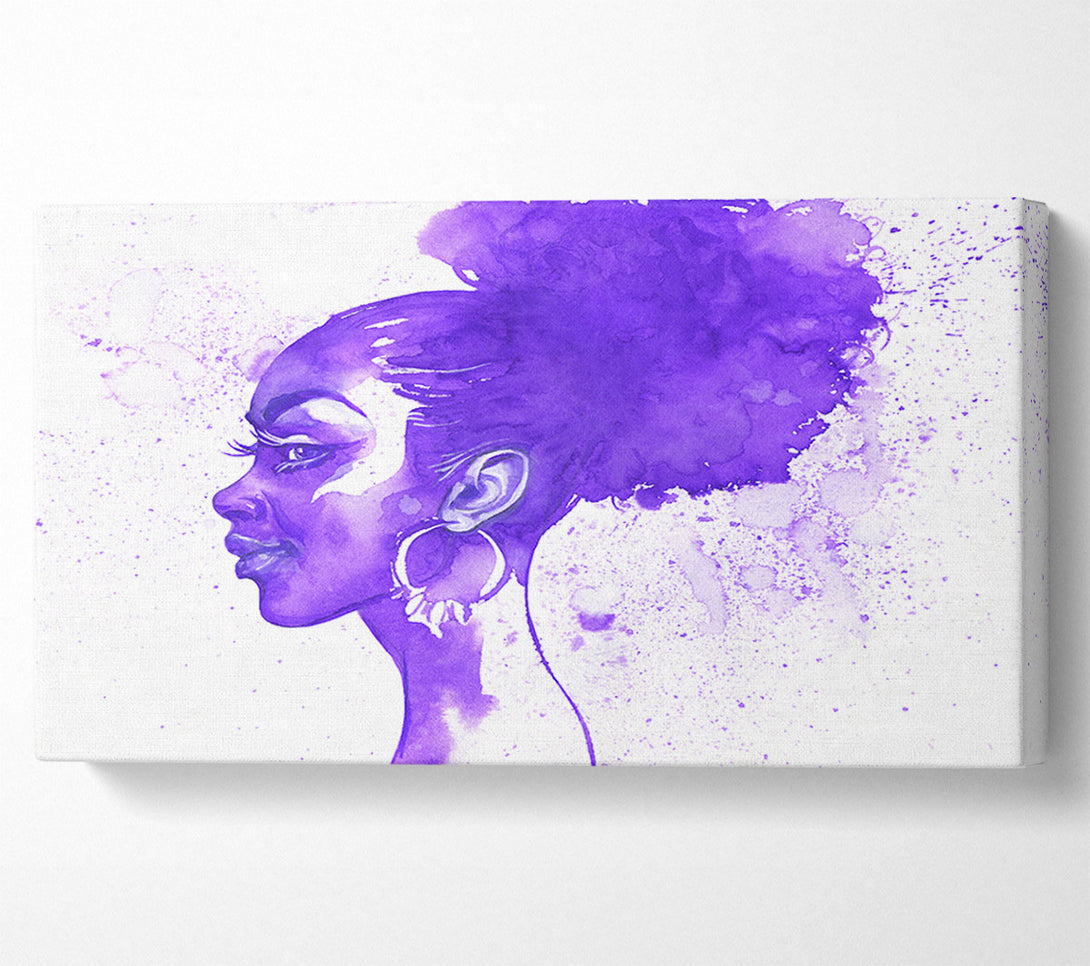  A Canvas Print of Purple Ink Drawing Face Canvas Print